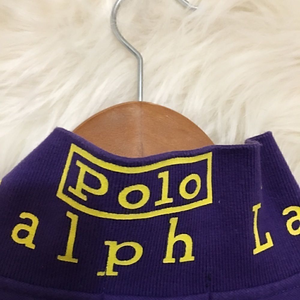 Rare Vintage Polo Ralph Lauren Logo pop collar top - Picture 8 of 10
